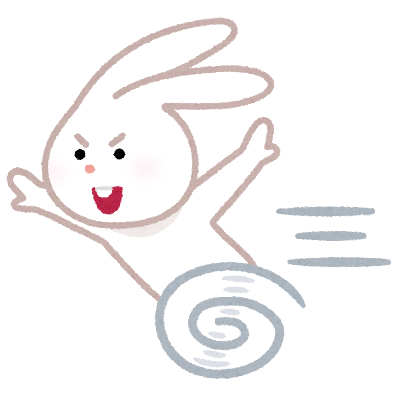 早く走るうさぎ