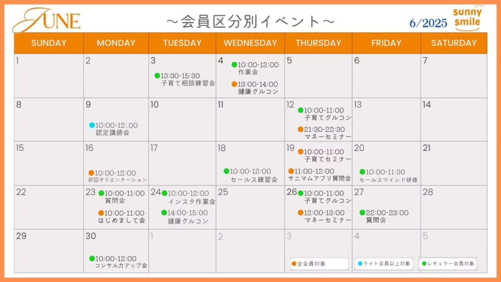 サニスマ会員6月のイベント、勉強会
