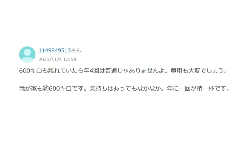 実家に帰る頻度
