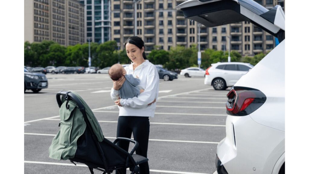 新生児と車で外出