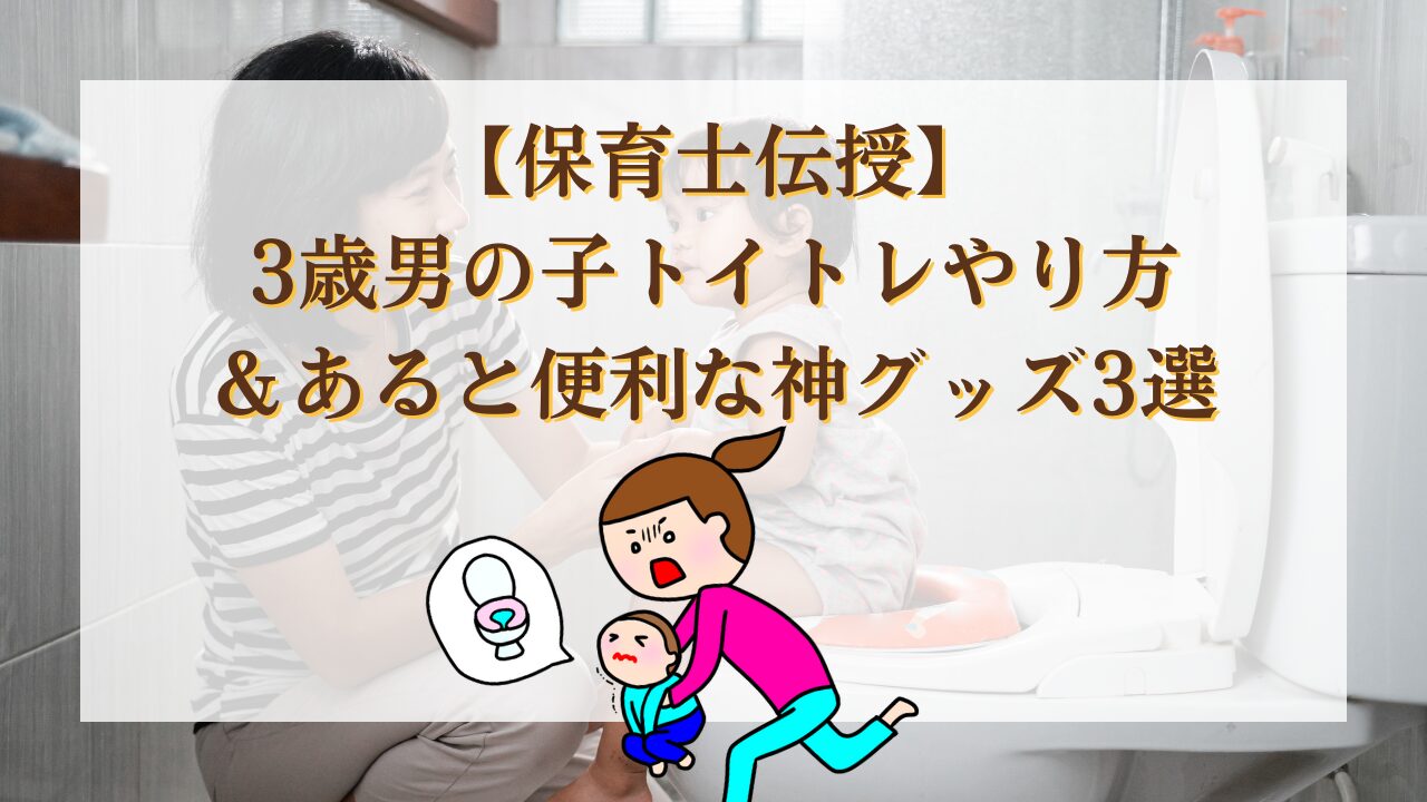 【保育士伝授】3歳男の子トイトレやり方＆あると便利な神グッズ3選
