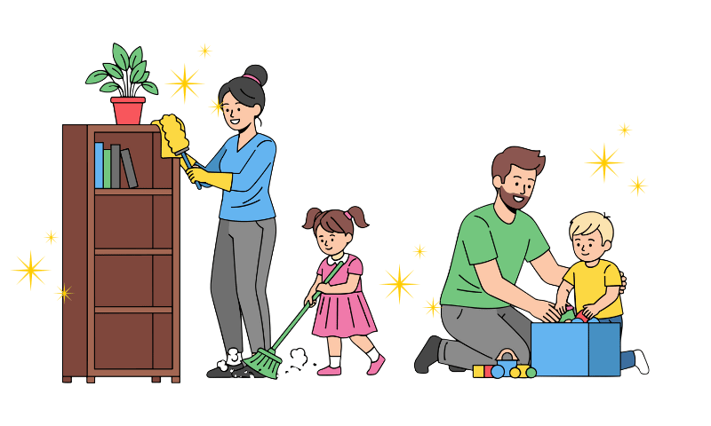 子どもと掃除