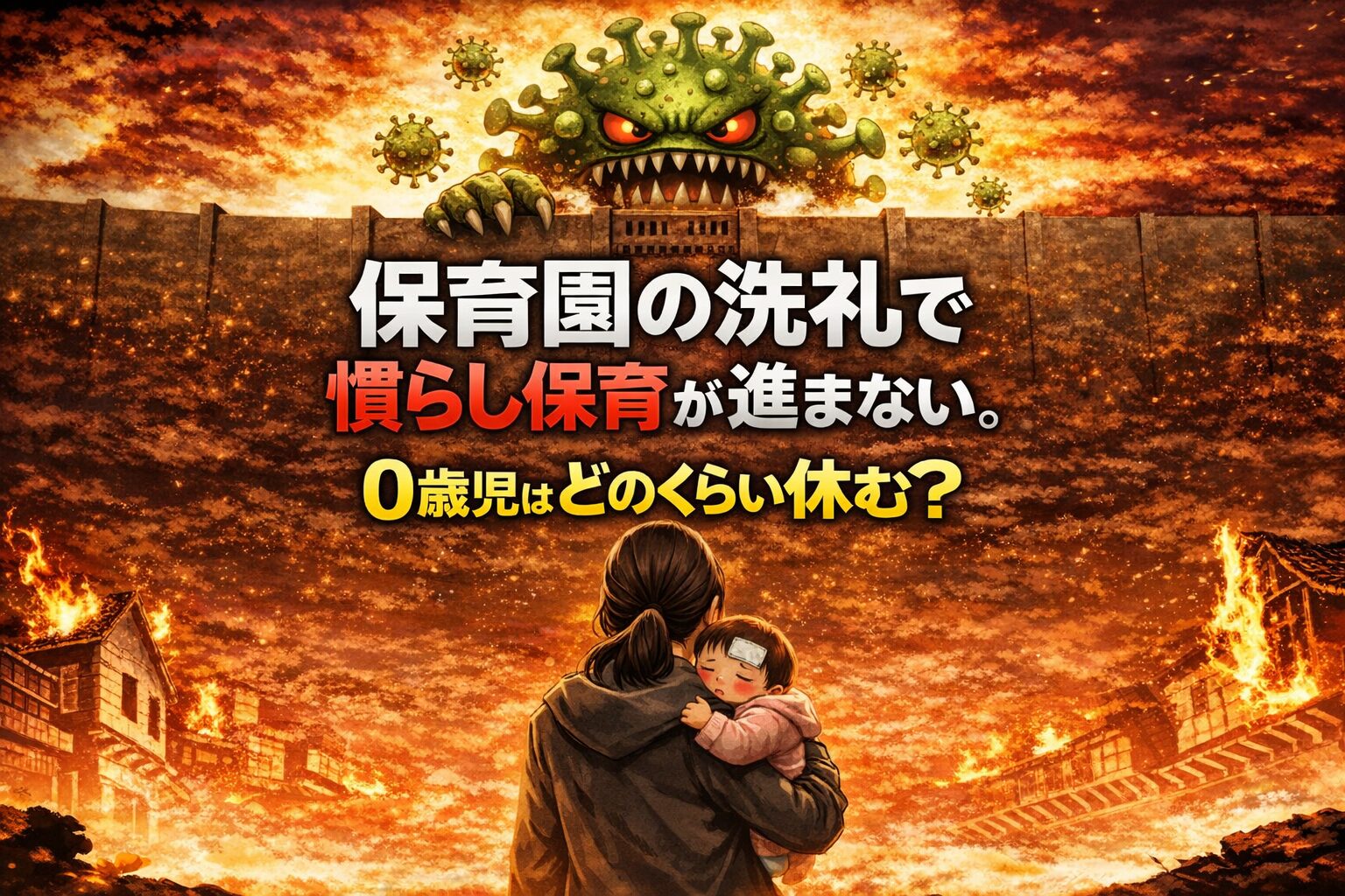 保育園の洗礼で慣らし保育が進まない。0歳児はどのくらい休む？