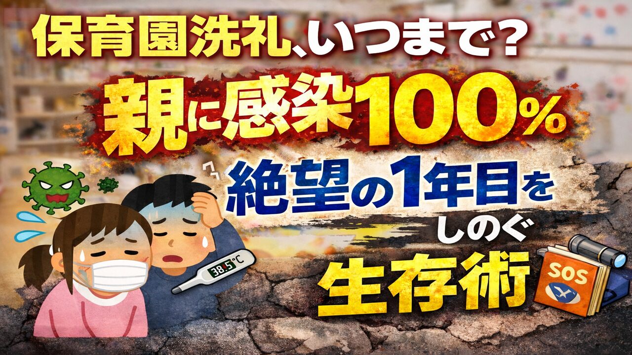 保育園洗礼いつまで？親に感染100％！絶望の1年目を凌ぐ生存術