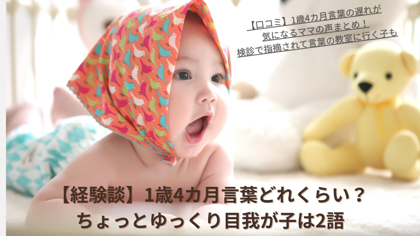 【経験談】1歳4カ月言葉どれくらい？ちょっとゆっくり目の我が子は2語