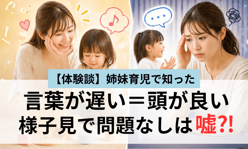 【体験談】言葉が遅い子＝頭が良いから問題ないは嘘？姉妹育児で知った”大きな違い”