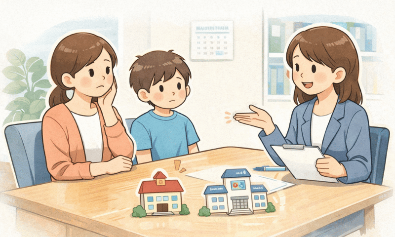 就学相談をする親子