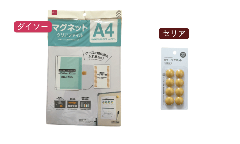 マグネット付きファイルとマグネット