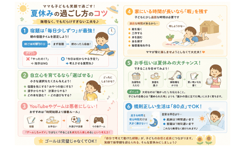 夏休みの過ごし方のコツ