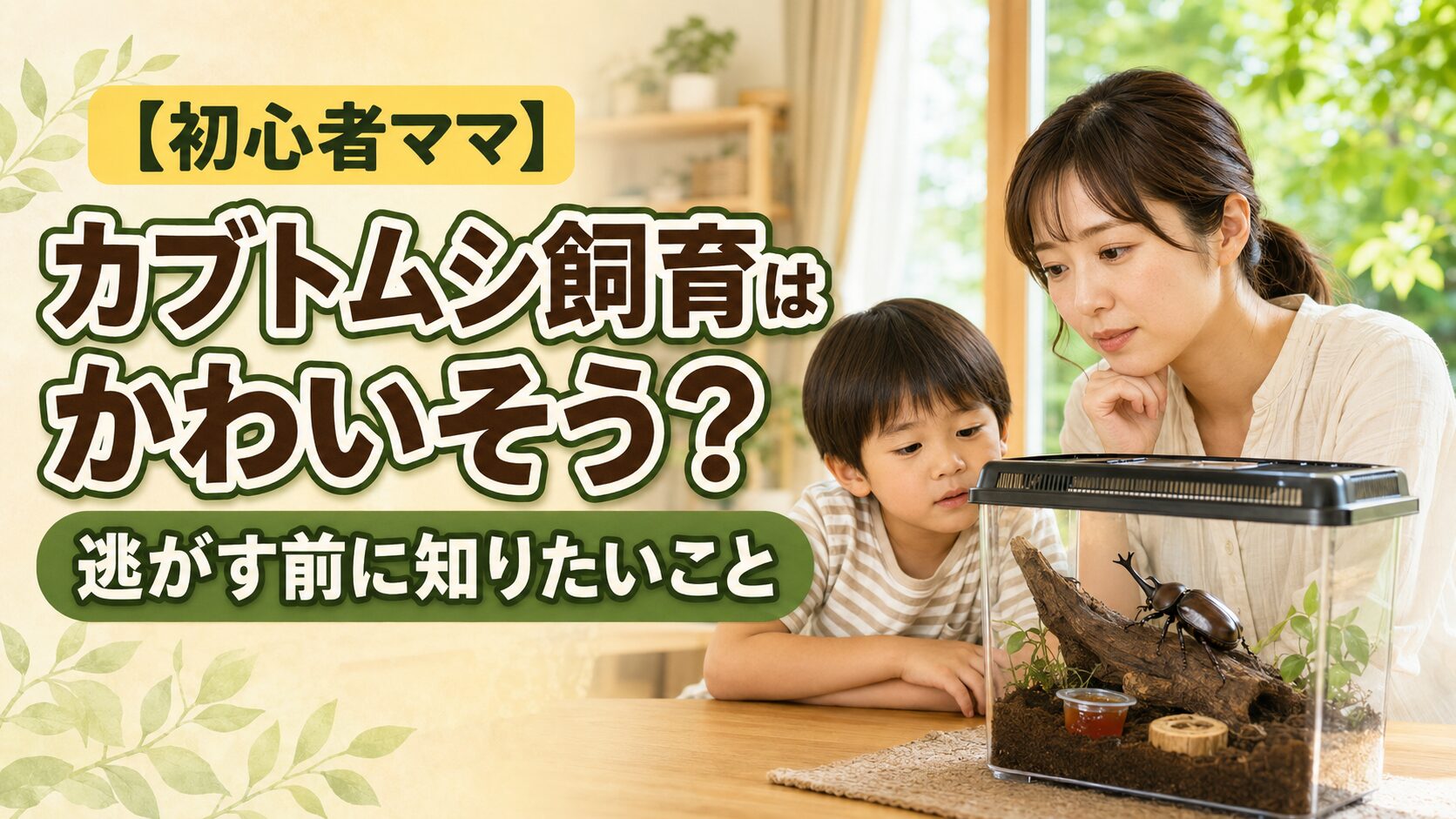 【初心者ママ】カブトムシ飼育はかわいそう？逃がす前に知りたいこと