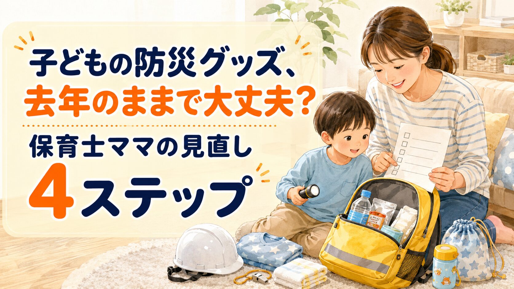 子どもの防災グッズ、去年のままで大丈夫？保育士ママの見直し4ステップ