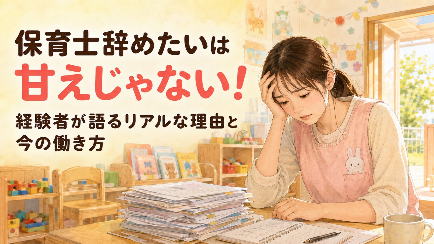保育士辞めたいは甘えじゃない！経験者が語るリアルな理由と今の働き方 