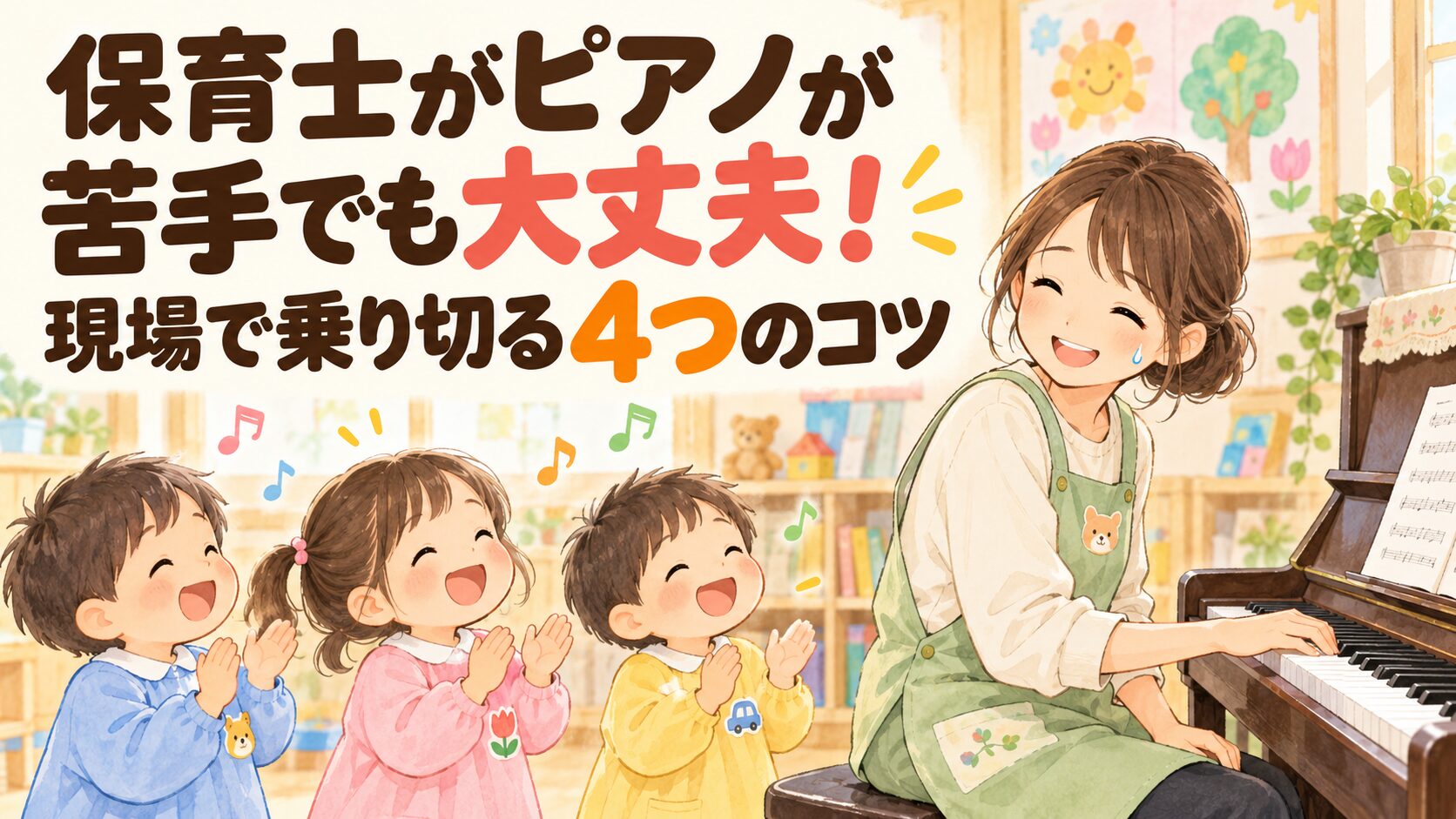 保育士がピアノが苦手でも大丈夫！現場で乗り切る4つのコツ