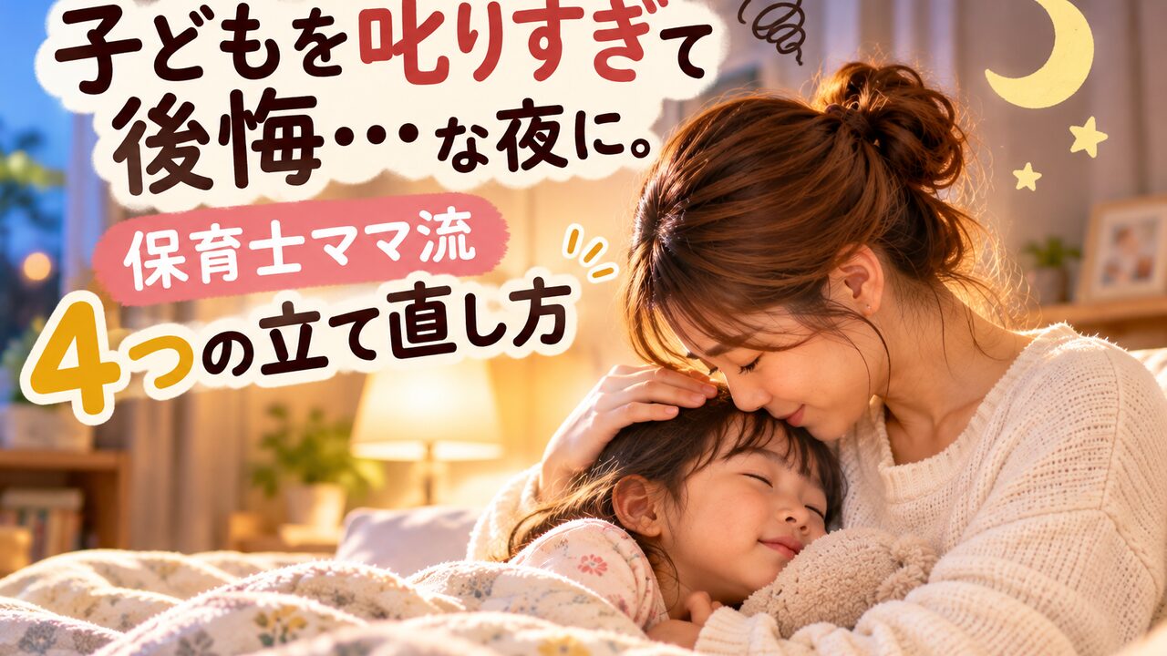 子どもを叱りすぎて後悔…な夜に。保育士ママ流4つの立て直し方